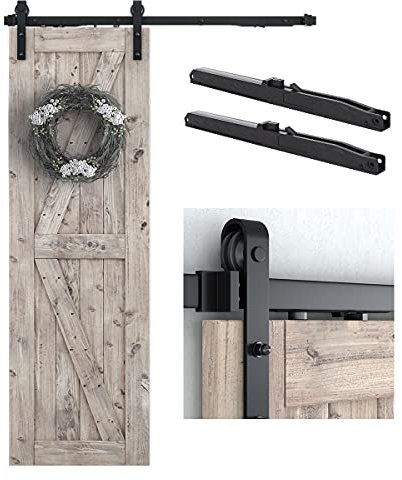 SMARTSTANDARD 5 FT Barn Door Soft Close Hardware Kit, Fit 30 W Door Panel