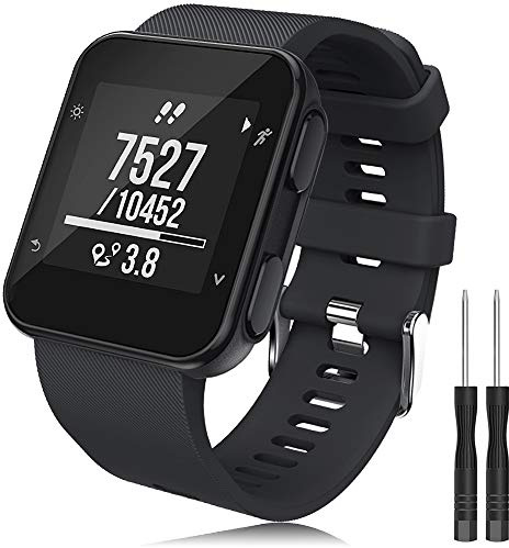 YASPARK Correa Forerunner 35, Pulsera de Reloj de Repuesto de Silicona Suave Accesorios Impermeables Correa para Forerunner 35