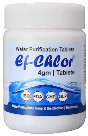 4 gm Overhead & Underground Water Tank Purification Tablets Jar of 20 Tablets for Purifying Water Tanks 1 Tablet for 264 Gallons Water