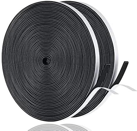 Dichtungsband Selbstklebend für Türen Fensterdichtung 6mm(B) x 1.5mm(D)/20m(L) Schaumstoff Klebeband Gummidichtung Gegen Kalte Zugluft/Anti-Kollision/Schalldichter/Wasserdichter/Staubdicht Schwarz