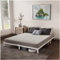 Dreamzie Bett 160x200 mit Lattenrost aus Metall - Bettgestell 160x200 für Matratze, Höche 25 cm - Robust, Leichte Montage, Umfangreicher Stauraum - Weiß Lattenrost