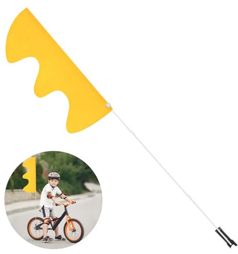 Fahrrad Fahne Kind Sicherheitswimpel Kinderfahrrad Fahrradwimpel Dino Gelb Fahrradfahne Junge Wimpel Mädchen Fahrradfahne Zubehör für Kinderfahrrad