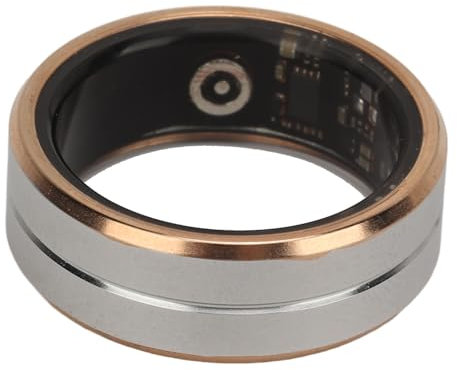 Anillo Inteligente, Rastreador de Salud de Monitoreo del Sueño de Acero Inoxidable de Cerámica, Rastreador de Actividad Física con Control de (Talla 8)