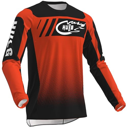 HULG MTB-Trikot, Herren-Radtrikots, Motocross-Trikot, Downhill-Anzug, Schnell Trocknend Und Atmungsaktiv, Geeignet Für MTB/BMX/Cross-Country-Motorräder Und Andere Sportarten (Color-05,XL)