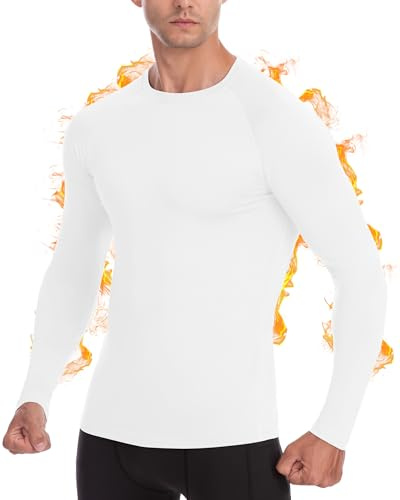 Roadbox 1/2 Pack Mens Thermal Base Layer Long Sleeve Fleece Compression Top