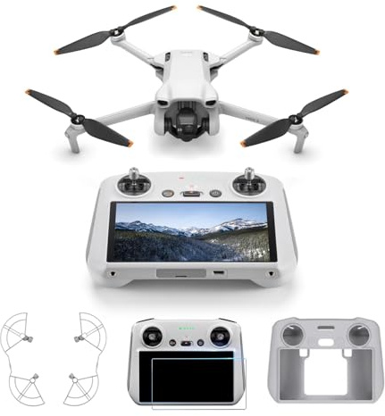 DJI Mini 3 (DJI RC) – Dron Mini con Mando a distancia y cámara, ligero y plegable con vídeo 4K HDR, 38 min de tiempo de vuelo, Grabación vertical y funciones inteligentes, C0