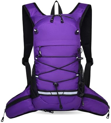 PORRASSO Zaino da Trekking Zaino Impermeabile Hiking Backpack Design Riflettente Leggero Zaini per Donna Uomo Ciclismo Arrampicata Sport Viola