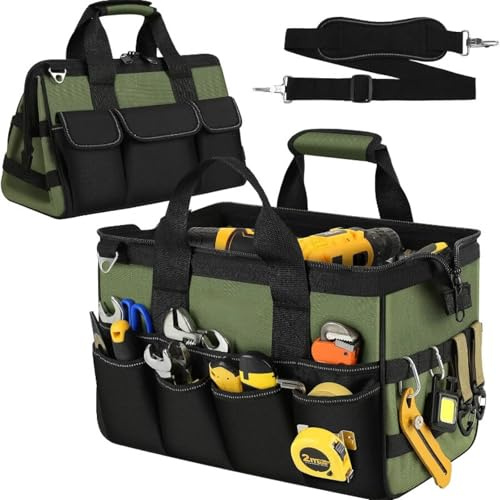 Bolsa de herramientas para electricista, organizador multifuncional, Bolsa de Herramientas Multiusos Impermeable, Organizador de Herramientas Con Correa Ajustable para el Hombro