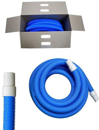 JARDIN202 - Manguera Flexible para Piscina con Racores de 38 mm – Disponible en Longitudes de 8m, 10m, 12m, 15m y 30m | 12m (Size)