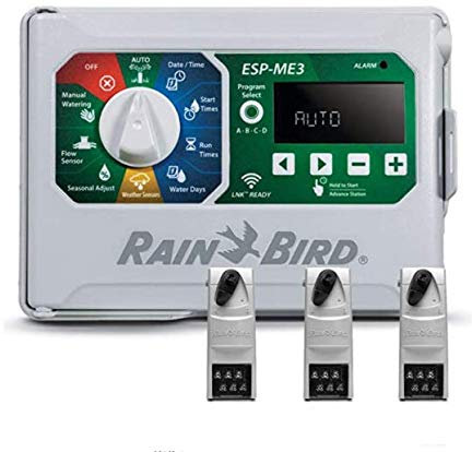 Rain-Bird Controller Indoor Outdoor Lawn Irrigation Sprinkler Timer ESPME3 (+ 3 Modules Only)