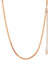 Edelstahl Schlichte Kette Flache Schlangen Kette ohne Anhänger Breite 3mm Collier Choker Halskette Geeignet zum Stapeln mit 46cm+9cm Kette in Rosegold