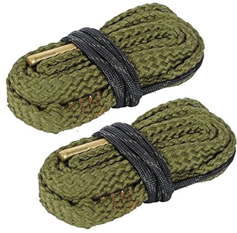 Genérico 2 Uds Nuevo Limpiador De Calibre 38 Cal 357 Cal 380 Cal & 9mm Cuerda De Limpieza De CañóN De Pistola Adecuada para Rifle Pistola Escopeta Cepillo De LatóN Cable De Limpieza