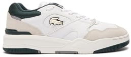 Lacoste Herren Low-Top Sneaker T-Clip 0120 2 SMA, Männer Halbschuhe,schnürschuhe,schnürer,Business,Freizeit,WHT/DK GRN (1R5),44 EU / 9.5 UK