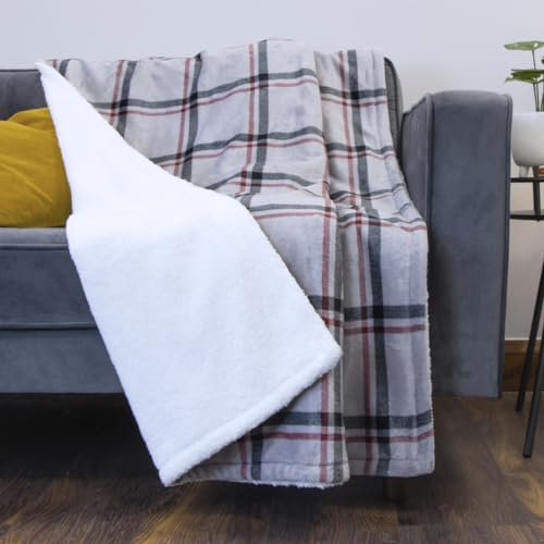 Bauer Professional Electric Heated Throw Blanket, Soft Fleece (120 x 160cm), 10 Heat Settings, 1–9h Timer, Auto Shut-Off, Detachable Controller, Machine Washable, Plaid