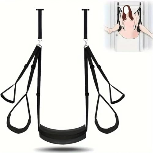 1 columpio de juego doméstico con esponja, almohadilla de columpio modelo y asa de plástico para jugar cómodamente en pareja
