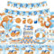Décorations de fête d'anniversaire au lait et biscuits, fournitures de fête au lait, assiettes, tasses, serviettes, nappe, bannière « Happy Birthday », décorations de gâteau pour fête prénatale, pour
