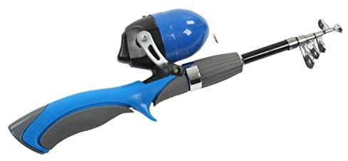 aqxreight Carrete de Caña de Pescar para Niños y Estructura de Señuelos con Bolsa de Almacenamiento Kit Completo de Pesca para Principiantes Al Aire Largo para Niños This 's Fishing PoleKit (Blue)