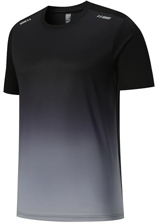 Beuwltpa Men's T-Shirt Quick Dry Gym T Shirt Running Tops Grey