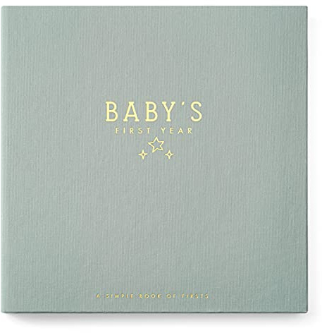 Lucy Darling Baby Memory Book – Celestial Skies | Luxury Baby First Year Book & Photo Album | Gender Neutral Keepsake Journal for Milestones, Memories & Photos | Thoughtful Pregnancy Gift