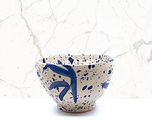 Hilario® Ceramica d'autore | Ciotola mare e terra piccola | Disegni unici | Fatto e dipinto a mano | Ceramica smaltata | Scodella Bowl per Sopa Snack Cereali Razioni