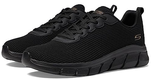 Skechers Women's Bobs B Flex-Visionary Essence Sneaker, Black Knit Trim, 5 UK