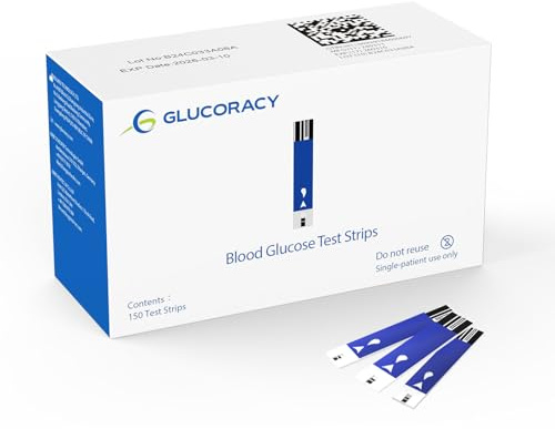 Blood Glucose Test Strips Glucoracy G-425-2/G-425, 150 Diabetic Blood Test Strips, Home Diabetic Supplies for Glucracy G-425-2/G-425 Blood Sugar Testing Kit