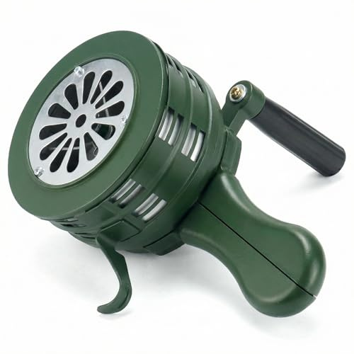 QWORK® Handvev siren kustvakt handsirener, 110 dB aluminiumlegering larm megafon för fabriker, skolor och offentliga platser