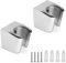 HJIAMA 2 Pièces Support de Douche Alliage Zinc, Support Douchette Mural avec Vis, Support Pommeau de Douche Argent, Support douchette pour Douchette Salle Bain