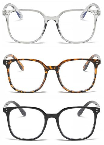 FEXPDL Blue Light Blocking Glasses - Lightweight Fashion Computer Glasses for Women & Men With Anti-Glare Protection