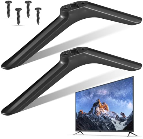 BESTYASH Universal Tv Stand feet Replacement with Screws Tv Pedestal Foot Legs for Smart Tvs Tabletop Base Stand for Living Room and Bedroom Anti-Slip Design Easy Installation