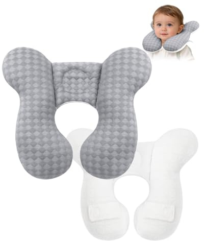 KAKIBLIN Baby Travel Pillow, Upgraded Baby Neck Pillows for Car Seat | Infant Neck Support Pillow for Head and Neck, Newborn Baby Head Support Pillow for Car Seat, Pushchair, Strollers