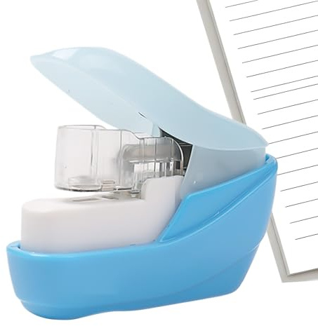 Staple Less Stapler – Mini Desktop Paper Connector, Ergonomic Stapling Alternative, Eco Friendly Binding Tool, Multi-Purpose Handheld Device | For Kids Adults Students Teachers Home School Workplace D