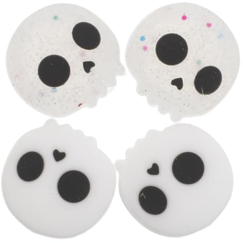 HEALEEP Cappucci Joystick in Silicone a Forma di Teschio 4 Pezzi per Controller Switch, Protezione Antiscivolo e Resistente per Sessioni di Gioco Prolungate, Accessori per Gaming