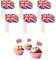 110 Stück Union Jack Zahnstocher, Partyzubehör, für Sandwichflaggen, Cupcake, Grillen und Cocktailstäbchen, königliche Event-Dekoration.