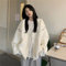 Juig Automne et Hiver Paresseux Vent Doux cireux Doux collège Style Pull Cardigan Femme étudiante Style coréen vêtements Amples Manteau extérieur