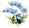 cailion Künstliche Orchideen Kunstblumen Künstliche Phalaenopsis Orchidee Bonsai künstliche Blumen mit Imitation Gefälschte Orchideen für Wohnzimmer Badezimmer Tischdekoration (Blue)