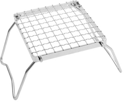 POPETPOP Campeggio in Acciaio Resistente Pieghevole Accessorio per Griglia per Barbecue Portatile Ripiano Barbecue per Picnic all Aperto e Campeggio