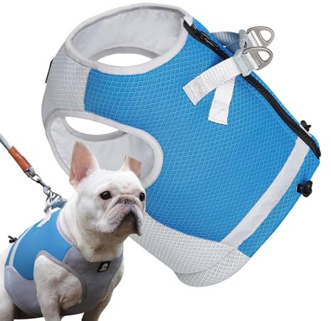 Arnés de refrigeración para perro, chaleco de tela refrescante de 3 capas para perros, cómodos chalecos para cachorros con tiras reflectantes, ideal para deportes, senderismo, entrenamiento de verano