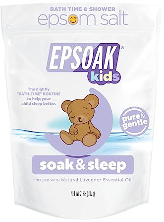 Epsoak Kids - Soak & Sleep Epsom Salt Bath Soak for Kids (2lb Bag - Pure & Gentle Formula with Lavender).