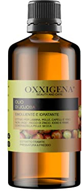 Oxxigena - Olio di Jojoba e Puro al 100%, Confezione da 250 ml, Spremuto a Freddo, Idrata e Nutre in Profondità la Pelle, Dona Luminosità ai Capelli, Vegano e Senza OGM