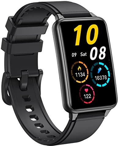 SKG Smart Band Fitness, Aktivitätstracker 1,57”,Mehrere Workout-Modi, IP68, SpO2 Tracking, Schlaf-, Herz und Pulsüberwachung, bis zu 14 Tage Akkulaufzeit, Schlafüberwachung, Musiksteuerung,V3