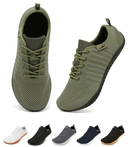Merdoo Barefoot Shoes Femme Chaussures Pieds Nus Baskets Minimalistes Homme Large Chaussures de Marche Vert 45