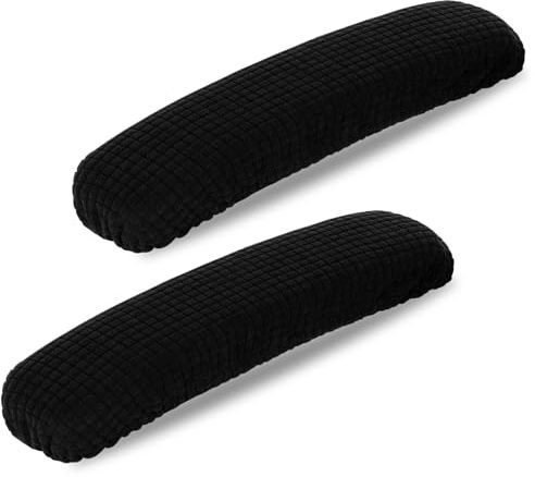 Giantree Stolarm Armstöd Skydd - 2 St Avtagbara Tvättbara Kontorsstol Dynor, Stretchiga Elastiska Armskydd Ärmar för Ergonomiskt Bruk, Kuddar (Svart)