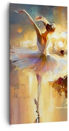 Cuadros Decoracion Salon Bailarina Bailar Color Al Oleo Lienzos decorativos 65x120cm Cuadro Sobre Lienzo Moderno Vertical Dormitorio Cuadros Pared Imágenes Wall Art Prints Decor Grande PA65x120-5985