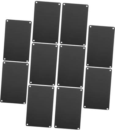Operitacx Plaque Personnalisable en Aluminium Noir, Panneau Vierge Multifonction pour Porte, Fournitures de Bricolage pour Bureau et Projets DIY