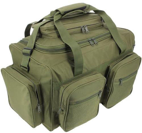 NGT Angling Pursuits Fishing Bag Carp Holdall Green Carryall Tackle 850 Multi Pocket Bag