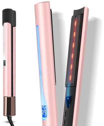 PARWIN PRO BEAUTY 2 in 1, piastra lisciante per capelli agli ioni di infrarossi, terapia a infrarossi e ionica, effetto anti-crespo e lucido, 14 impostazioni di temperatura 100-230℃