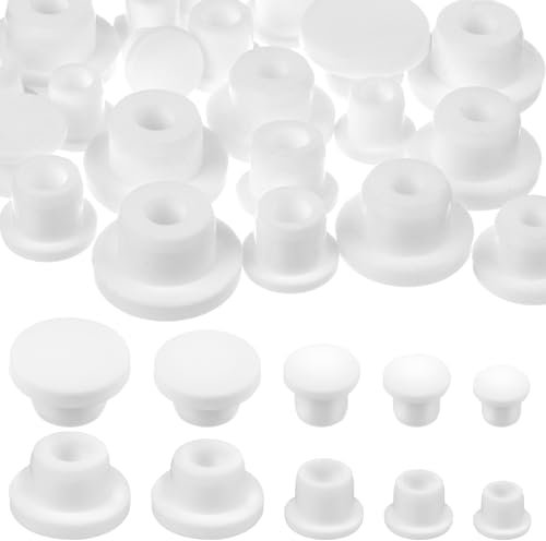 20 Pcs Silicone Salt and Pepper Shaker Stoppers 10, 12, 13, 15, 16 mm Stoppers for Salt and Pepper Shakers, Salt Shaker Plug Replacement Salt and Pepper Shaker Stoppers Plugs for Pots Bottles Pipes