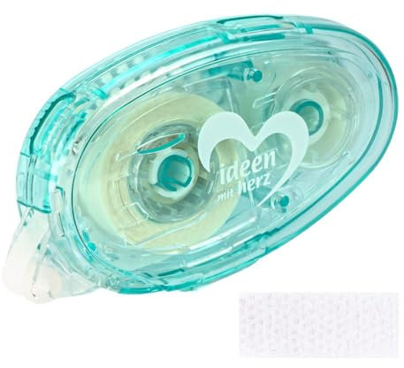 Ideen mit Herz Dérouleur adhésif en nid d'abeille non permanent | Aide au bricolage pour travaux délicats | DIY | Bureau | Résultats adhésifs propres | Adhésif double face | Facile à enlever | 8 mm x