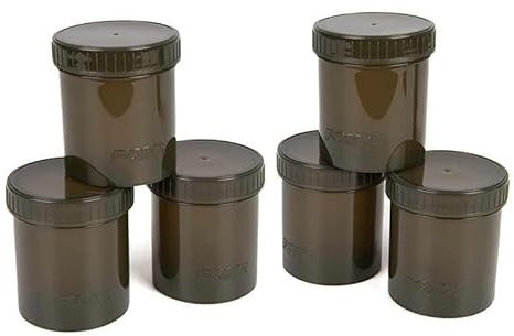 Fox Edges Hookbait pots Full - 6 Köderdosen, Dosen für Angelköder, Köderbox